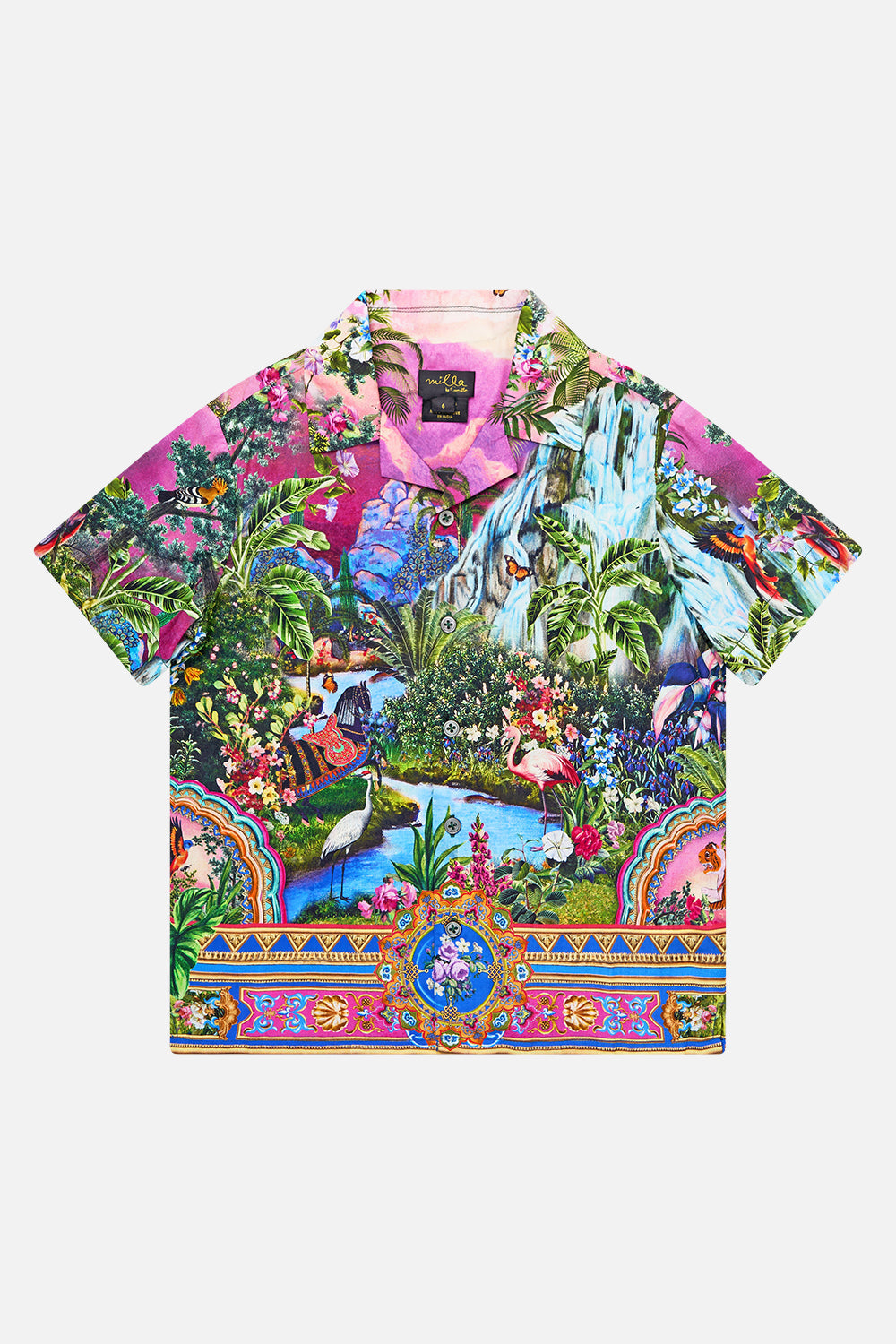 CAMISA DE MANGA CORTA PARA NIÑO CON CUELLO CAMPISTA DELICIA TURCA