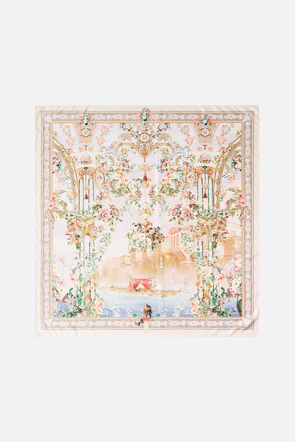 Twilight In Istanbul Printed Silk Twill Square Scarf | CAMILLA US