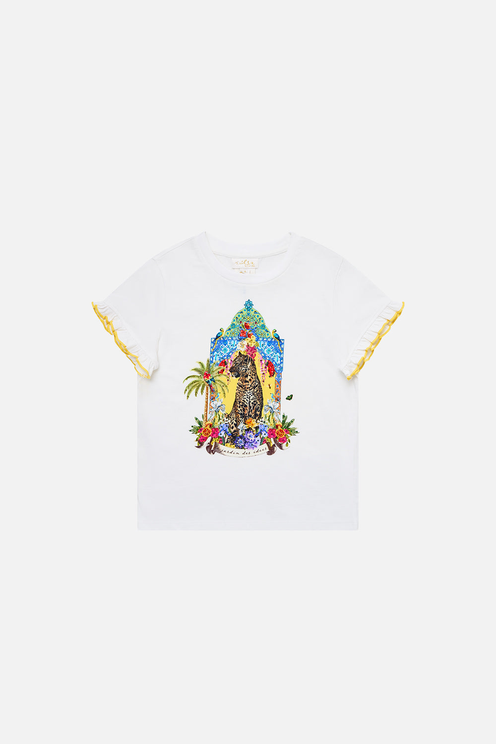 CAMISETA NIÑA MANGA VOLANTE CON REMALLADO BAJO SULTANAHMET VERANO