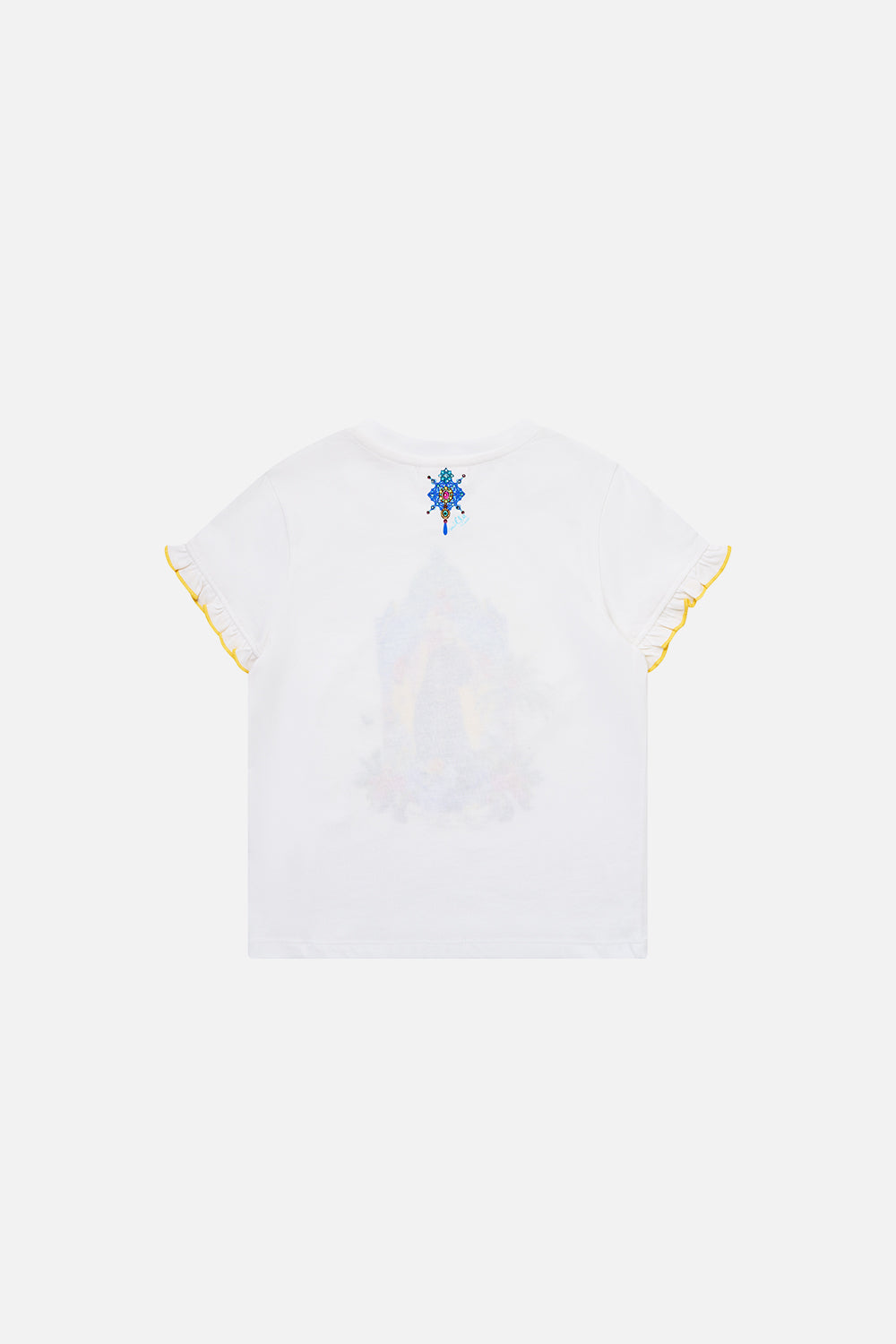 CAMISETA NIÑA MANGA VOLANTE CON REMALLADO BAJO SULTANAHMET VERANO