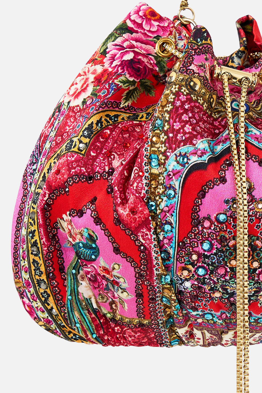 BOLSA TIPO SACO CON CORDÓN Y CADENA HEIRLOOM EMPIRE