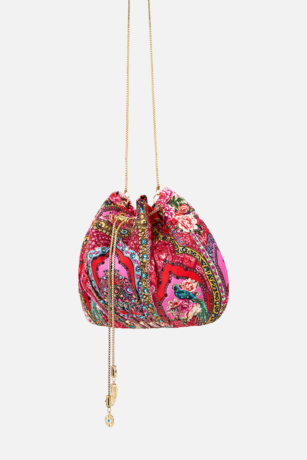 BOLSA TIPO SACO CON CORDÓN Y CADENA HEIRLOOM EMPIRE