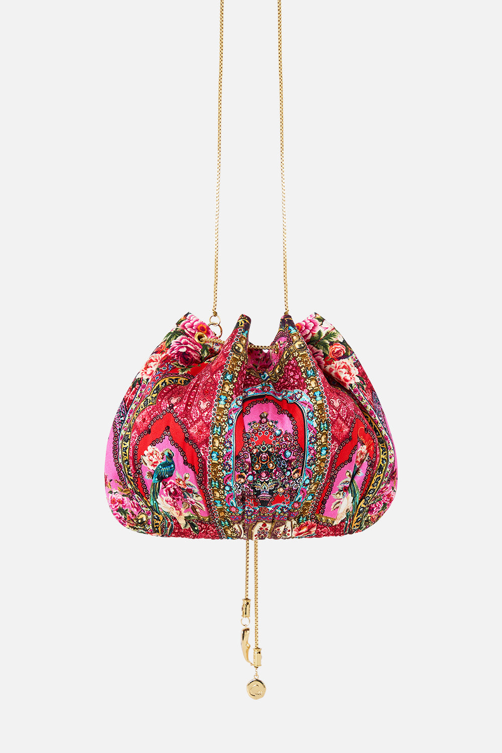 BOLSA TIPO SACO CON CORDÓN Y CADENA HEIRLOOM EMPIRE