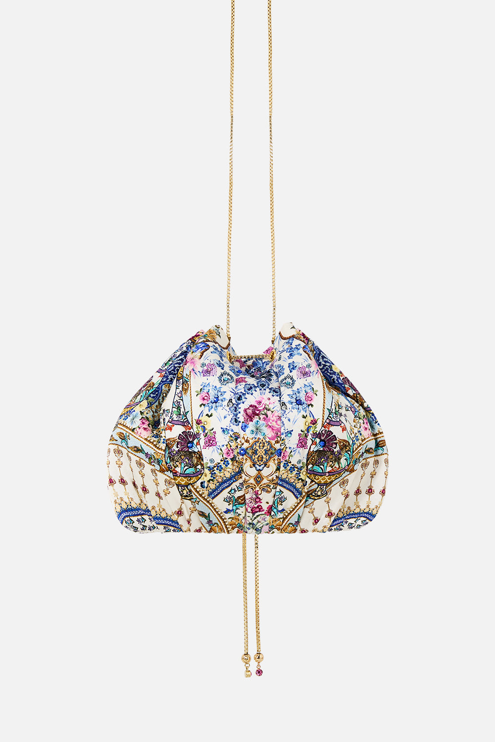 DRAWSTRING POUCH BAG WITH CHAIN STRAP ALL ABOUT THAT LACE