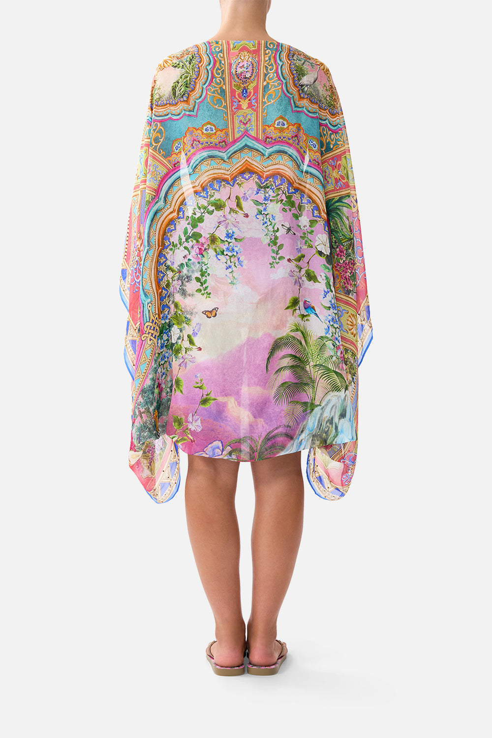Turkish Delight Silk Chiffon Shrug | CAMILLA US
