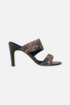 PAMELA ASYMMETRICAL HEEL SANDAL FELINE FOLKLORE