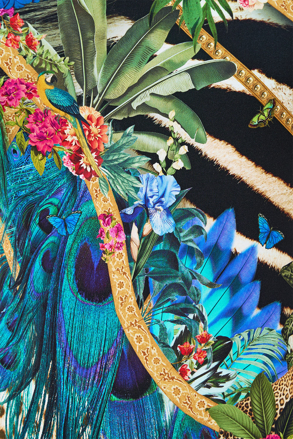 Animal Alchemy Draped One Shoulder One Piece With Tie Trim