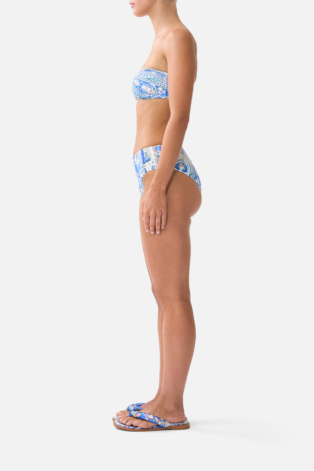 BANDEAU BIKINI TOP WITH U RING FRONT TRIM OTTOMAN OPULENCE