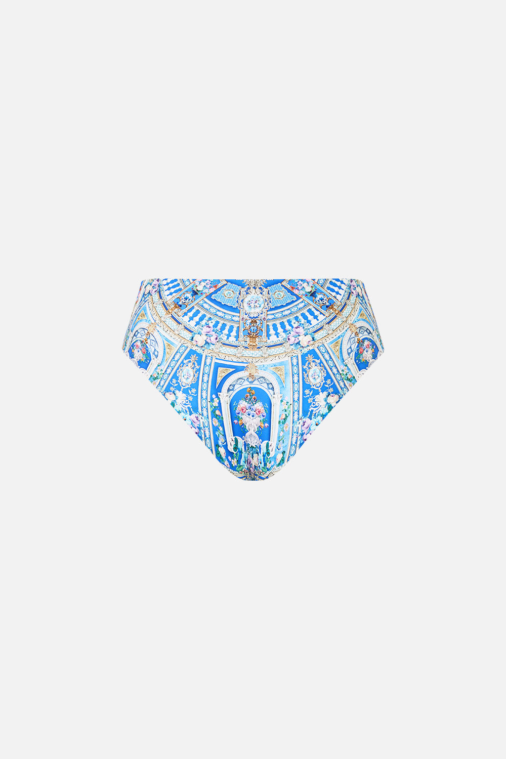 The CAMILLA mid rise bikini bottom from our print Ottoman opulence, back product view