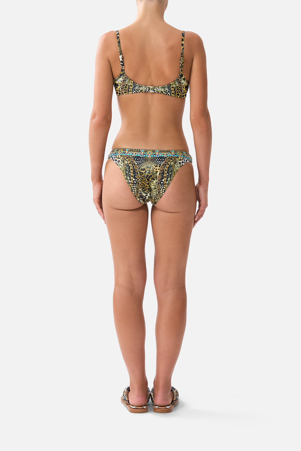 MINI PARTE INFERIOR DE BIKINI REGULAR ESTAMPADO FELINO FOLCLÓRICO