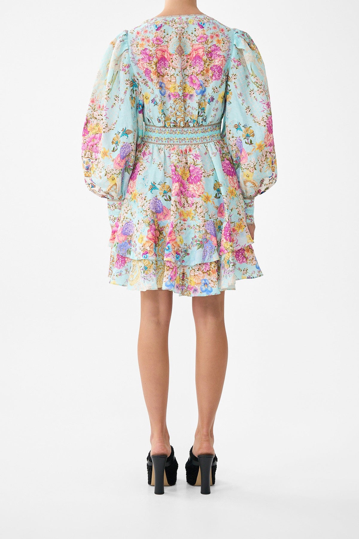 BUTTON FRONT FRILL DRESS BAZAAR BLOOMS