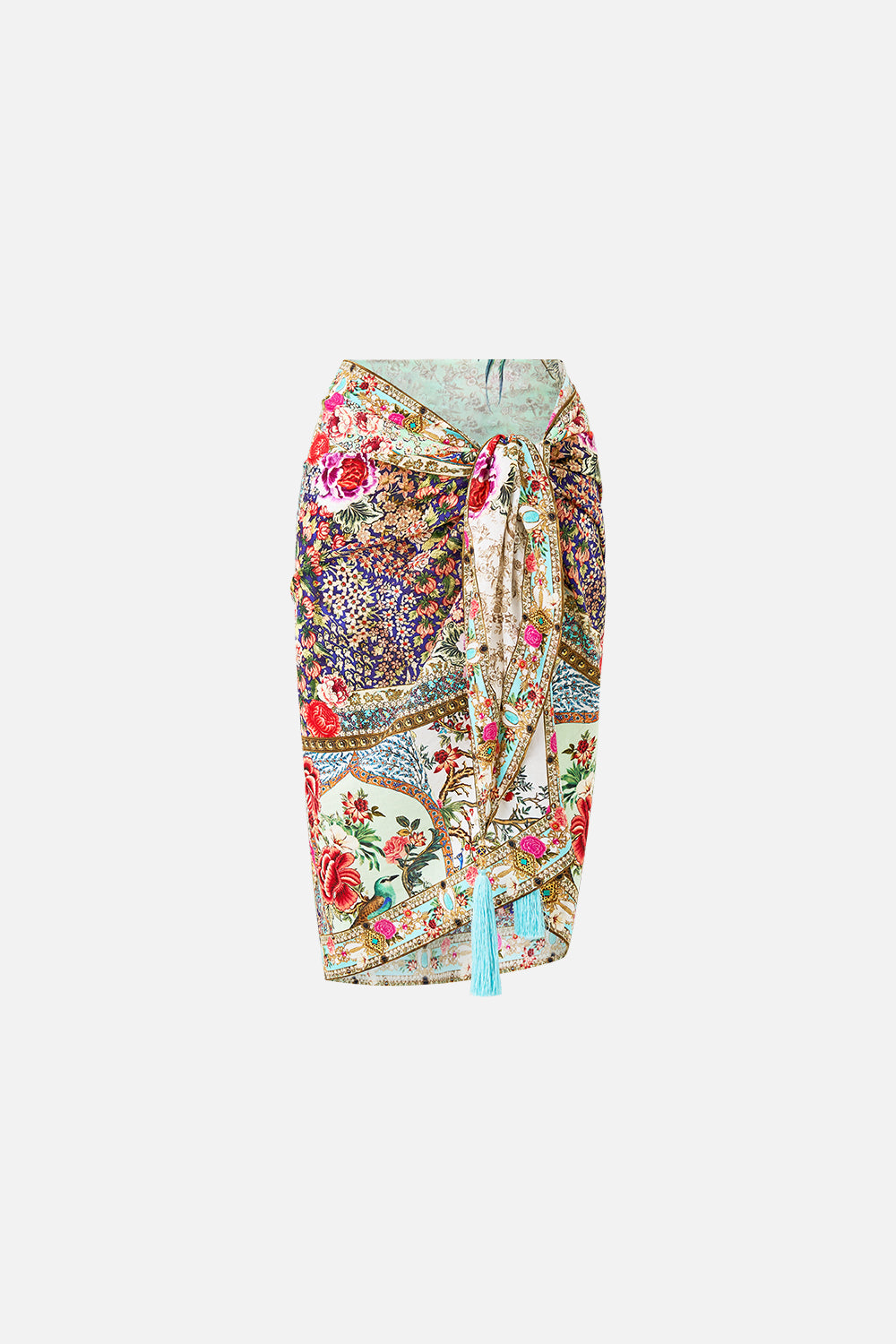WOVEN SHORT SARONG WITH TASSELS SULTANS AND QUEENS