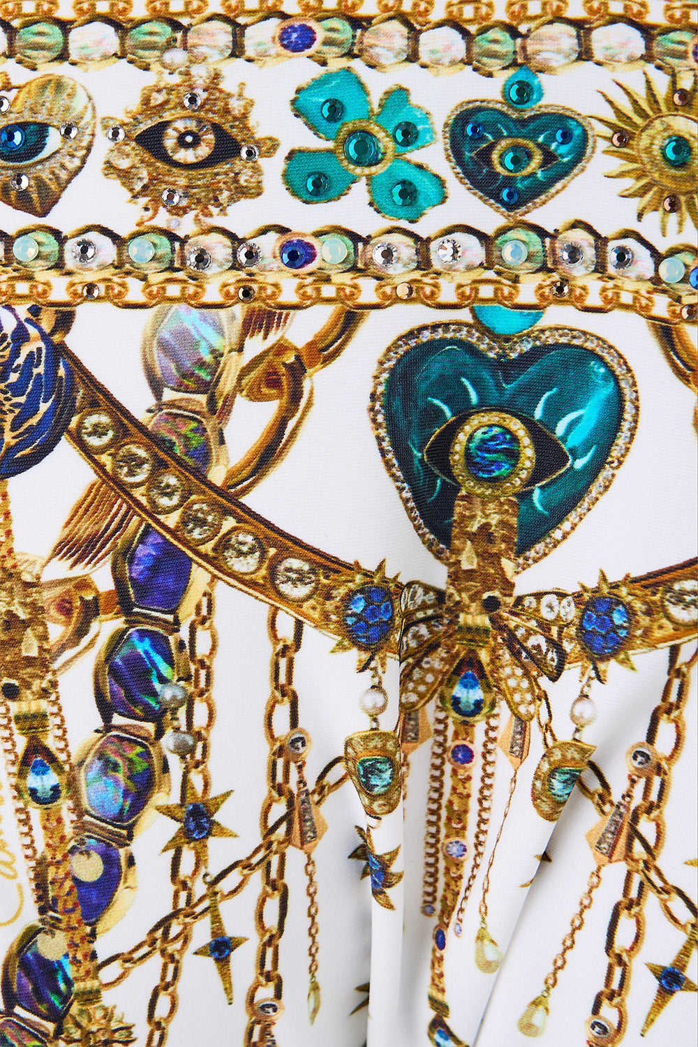 MULTI STRAP BIKINI BOTTOM WITH RING TRIMS CHAIN GANG