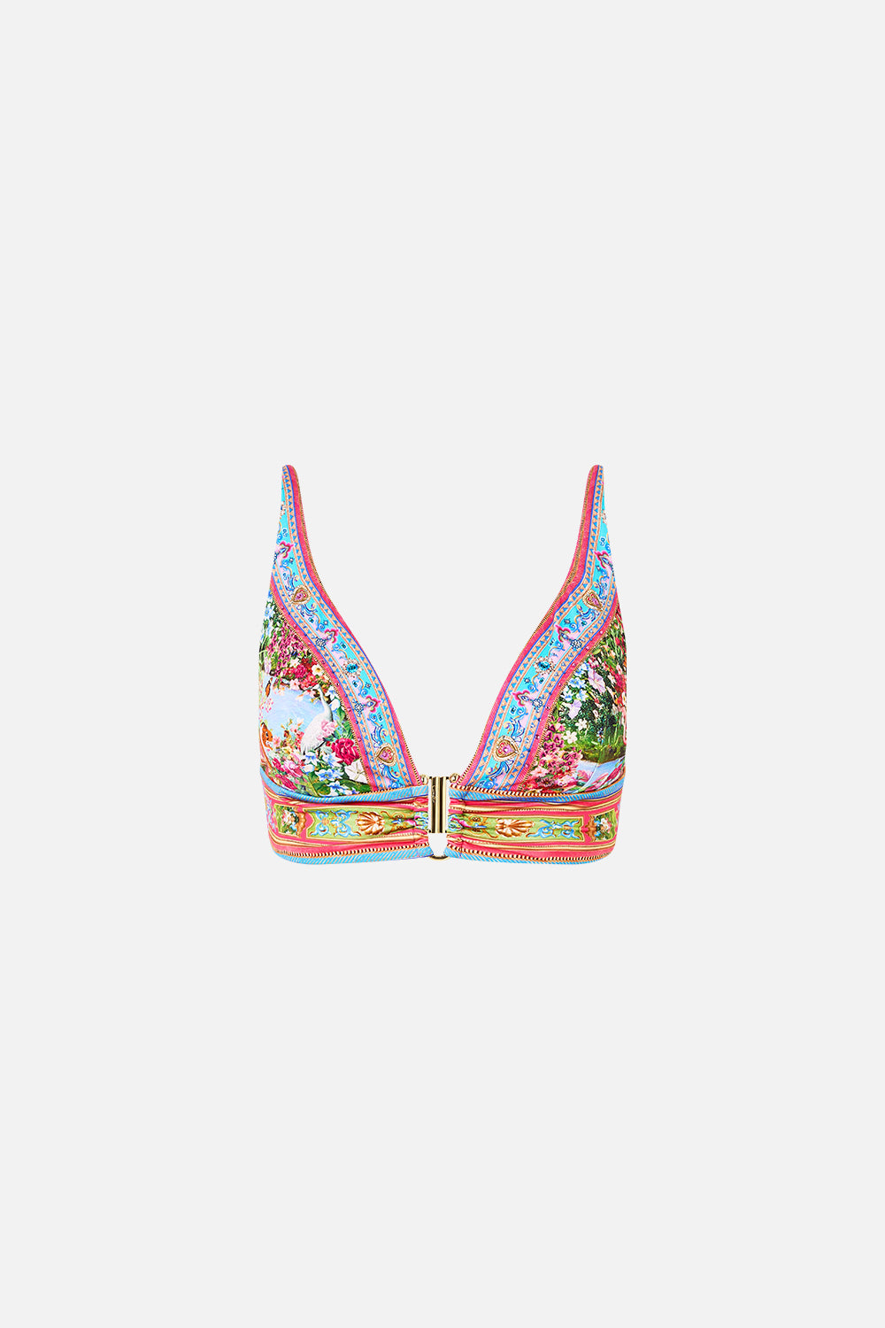 PARTE DE ARRIBA DE BIKINI TRIÁNGULO ALTO CON ARO EN U ADORNO FRONTAL TURKISH DELIGHT
