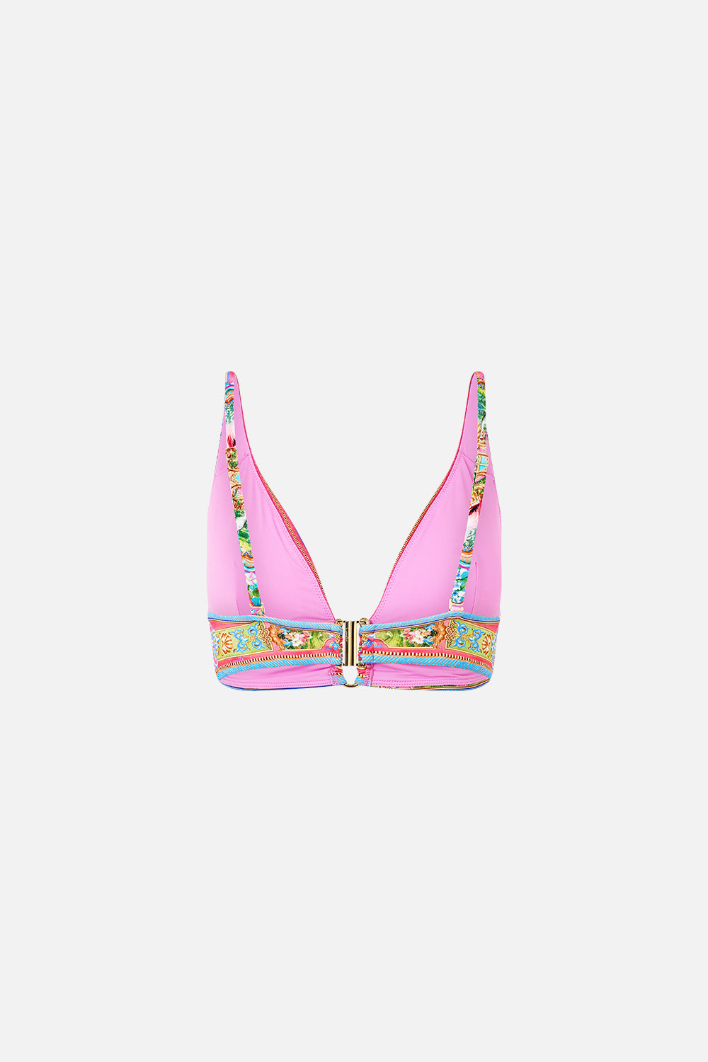 PARTE DE ARRIBA DE BIKINI TRIÁNGULO ALTO CON ARO EN U ADORNO FRONTAL TURKISH DELIGHT