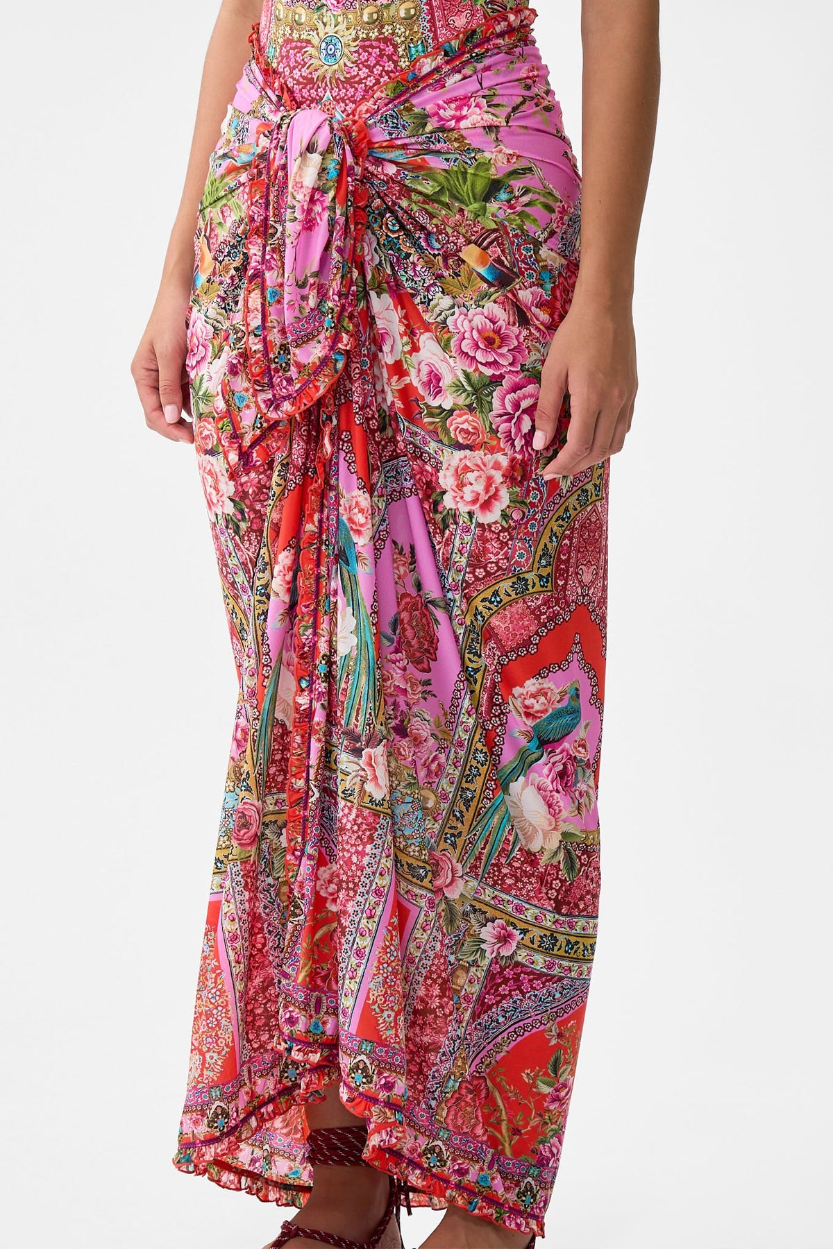 MULTI WEAR LONG SARONG WITH FRILL EDGE HEIRLOOM EMPIRE