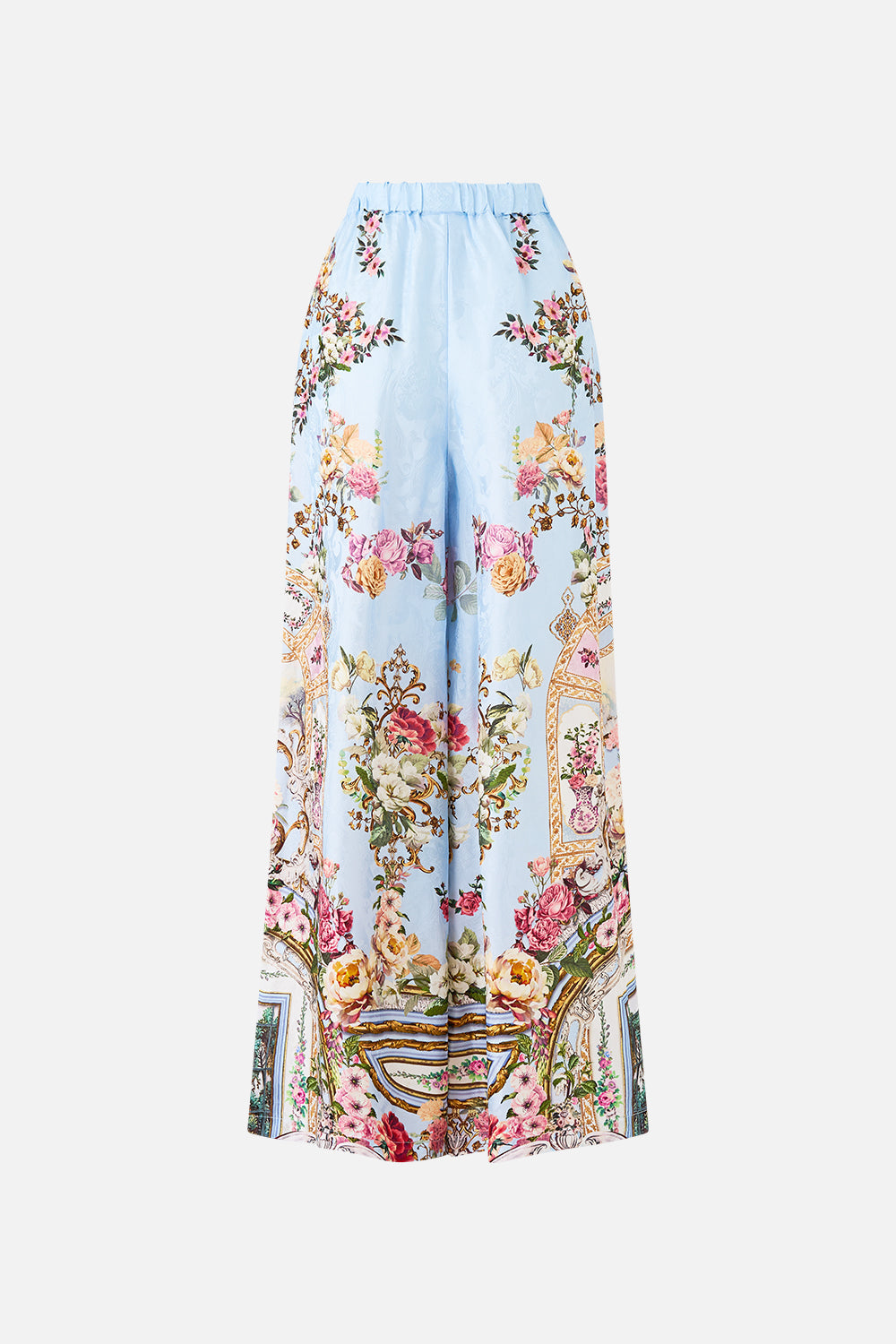 PANTALÓN MINIMALISTA DE PIERNA ANCHA ESTAMPADO EN EL TIEMPO