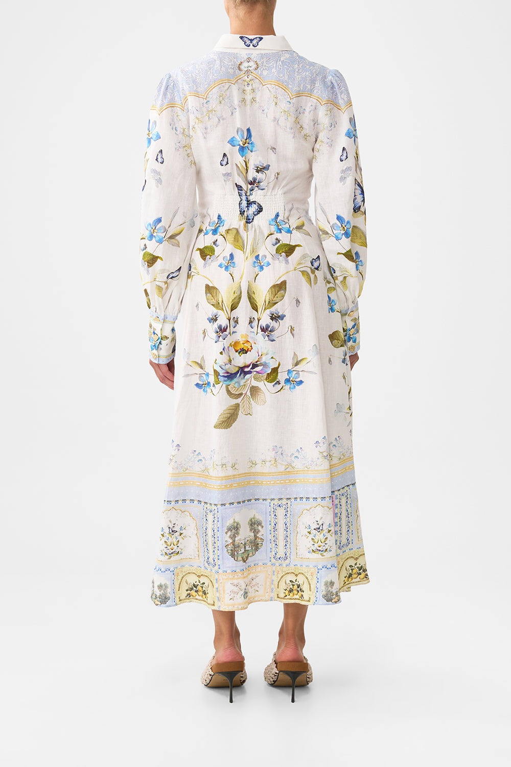 The CAMILLA waist tie shirt dress from our print botanical ballads