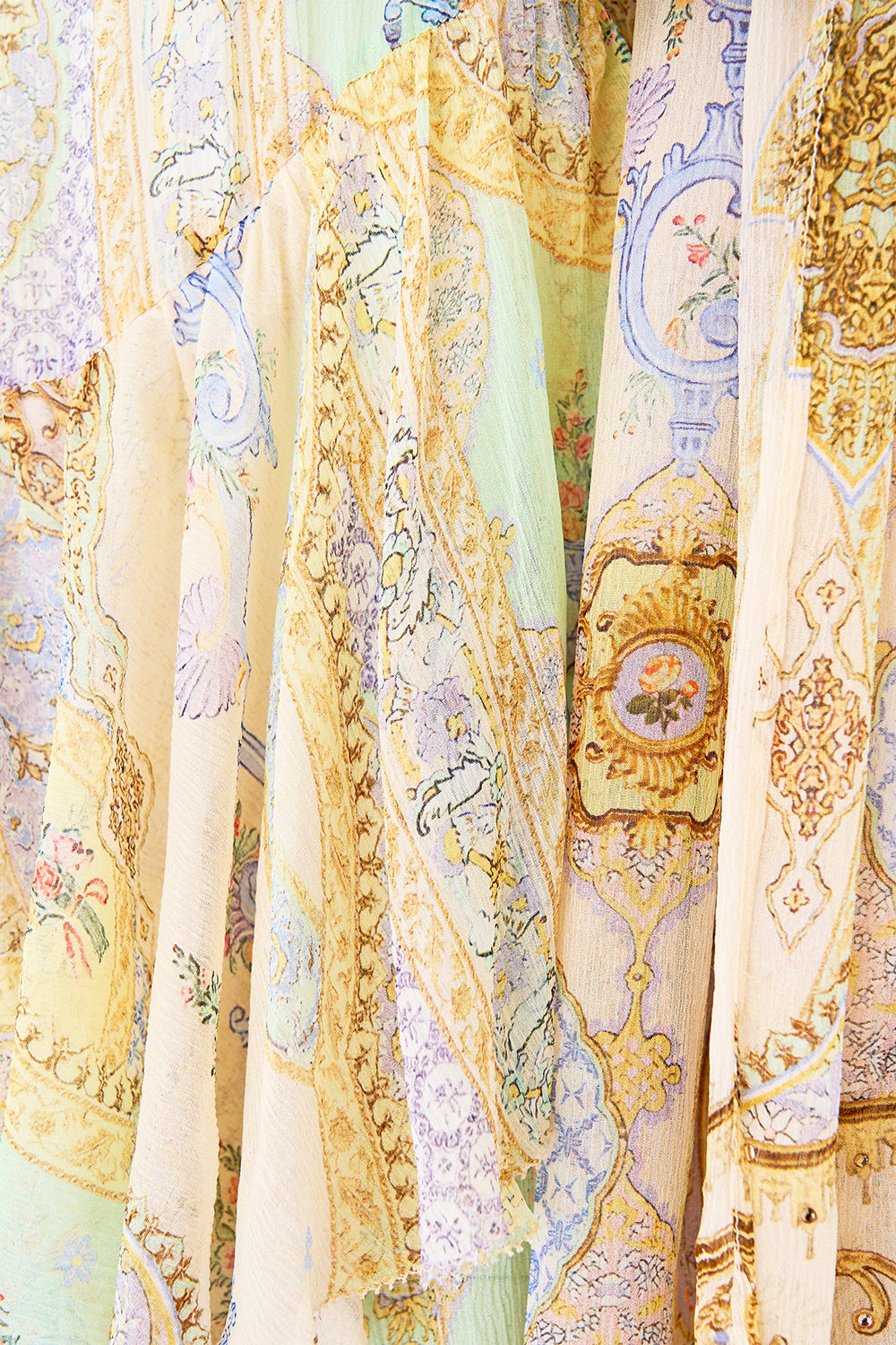 RUFFLE HIGH LOW DRESS WITH LONG SLEEVE EAST OF ISTANBUL