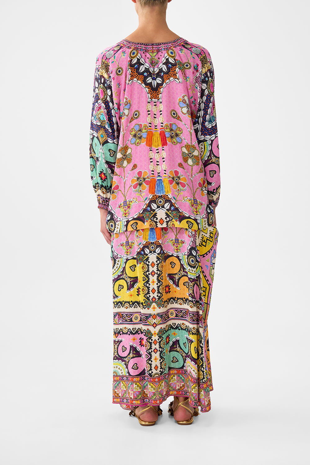 BLUSA CON CORDONES DE PATCHWORK PANORAMA