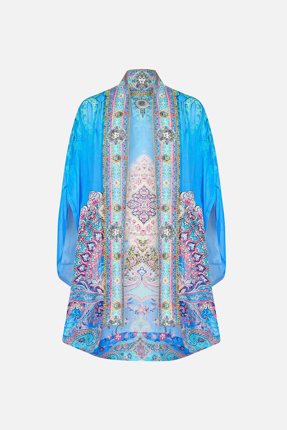 OPEN FRONT CARDI CAPE FOOTSTEPS IN FOLKLORE