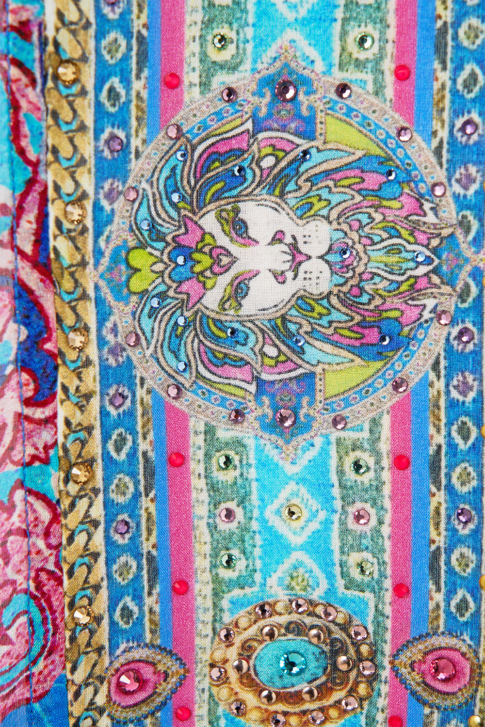 The CAMILLA open front cardi cape from our print footsteps in folklore