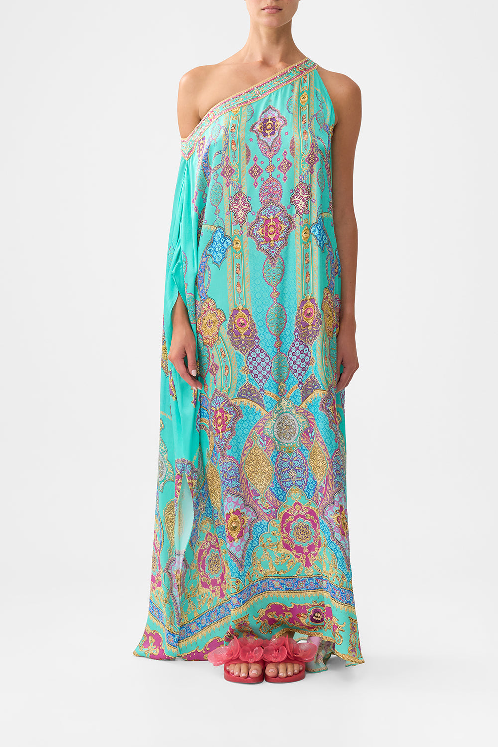 The Concubines Corridor One Shoulder Kaftan With Neckband | CAMILLA US