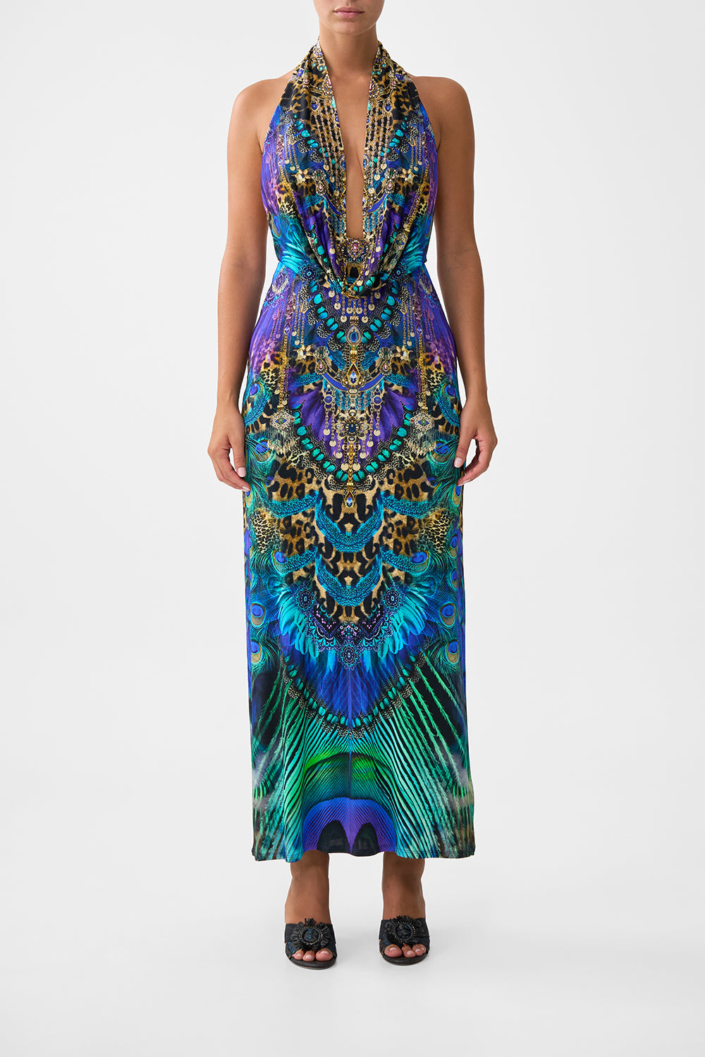 VESTIDO ESCOTADO HASTA EL OMBLIGO COSMIC ZOOLOGY