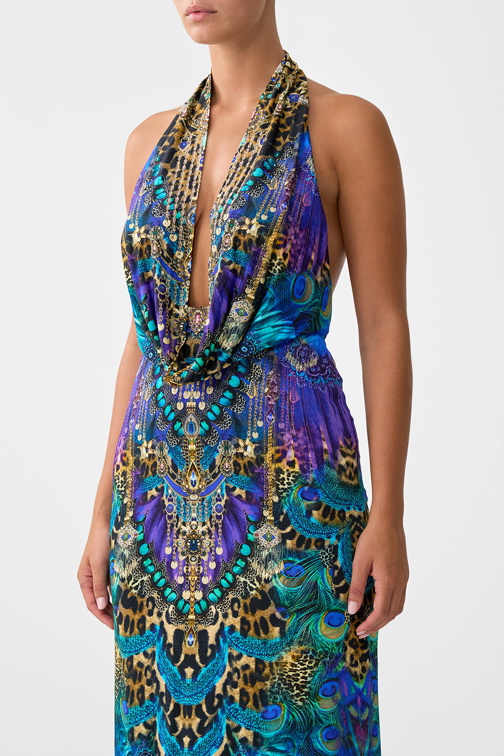 VESTIDO ESCOTADO HASTA EL OMBLIGO COSMIC ZOOLOGY