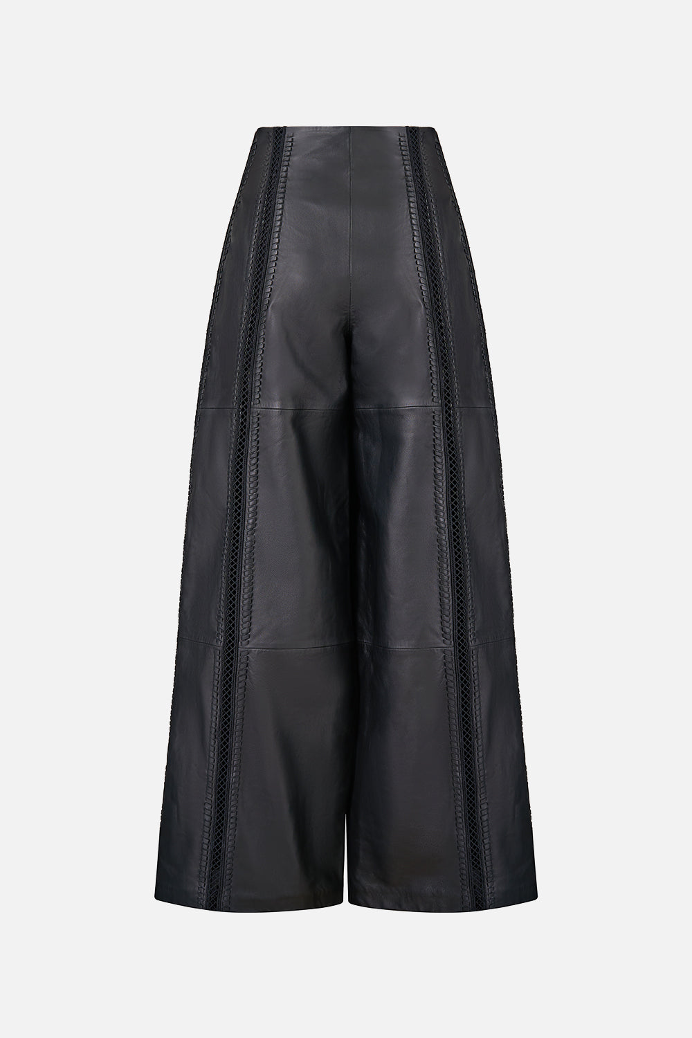 PANTALÓN DE PIEL DE PERNERA ANCHA ELEGANCIA OTOMANA