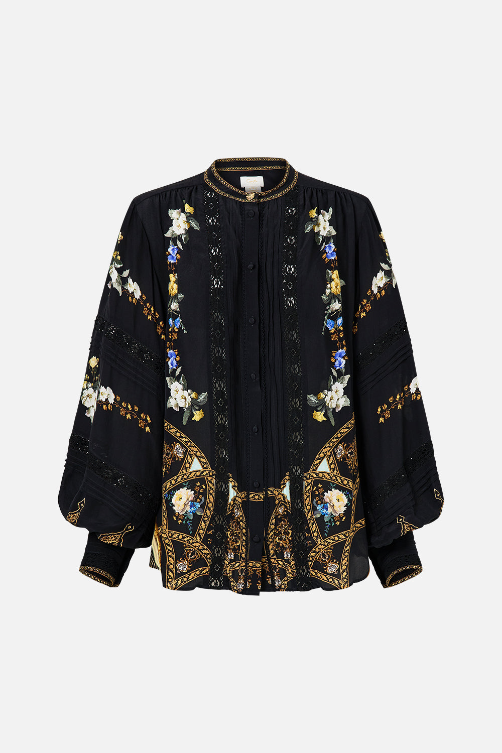 BLUSA CON MANGA TIPO BLUSÓN Y CANESÚ ELEGANCIA OTOMANA