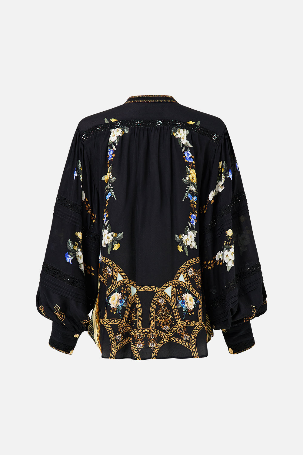 BLUSA CON MANGA TIPO BLUSÓN Y CANESÚ ELEGANCIA OTOMANA