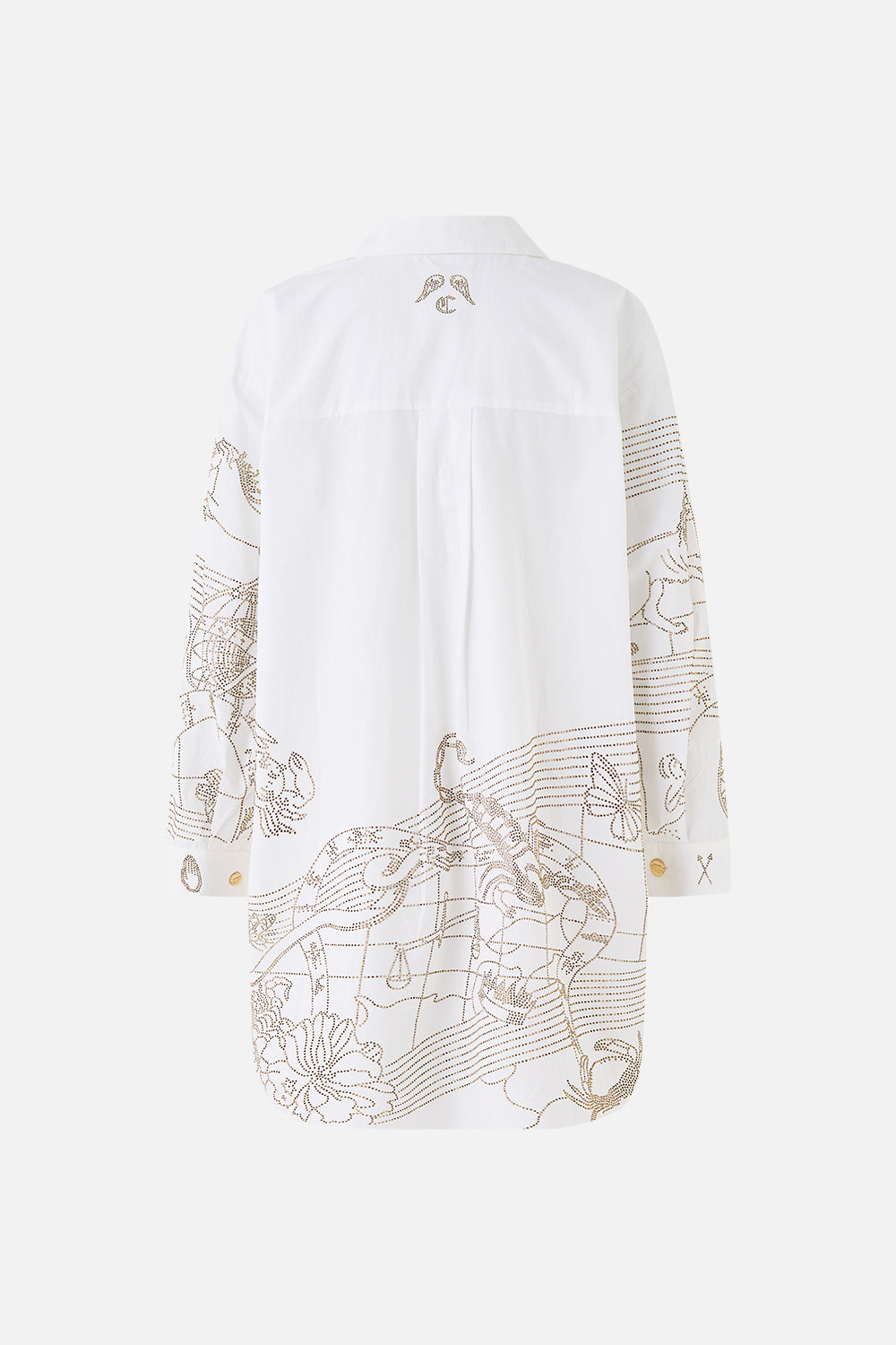 BLUSA TÚNICA CON BOTONES LATERALES CASA DE LOS HORÓSCOPOS