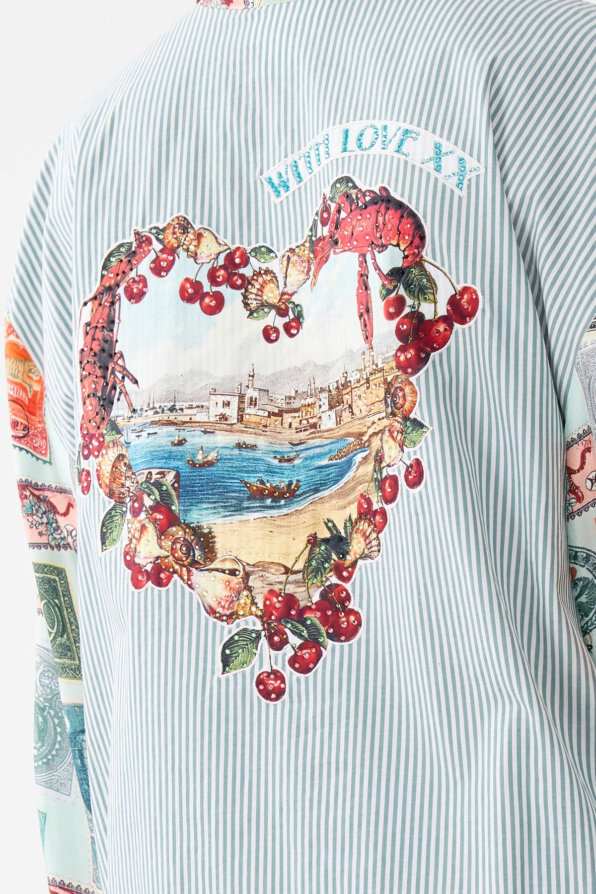 The CAMILLA long sleeve oversized shirt with pocket from our print with love from Türkiye