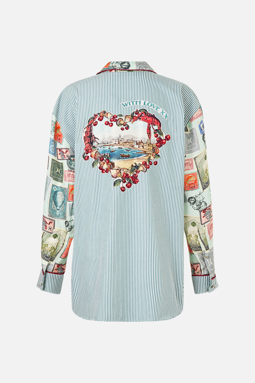 CAMISA LARGA DE TALLA GRANDE CON BOLSILLO CON AMOR DESDE TÜRKIYE