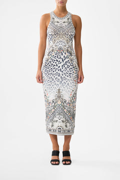 The CAMILLA Jersey Tank Dress in our Marble Heaven print.