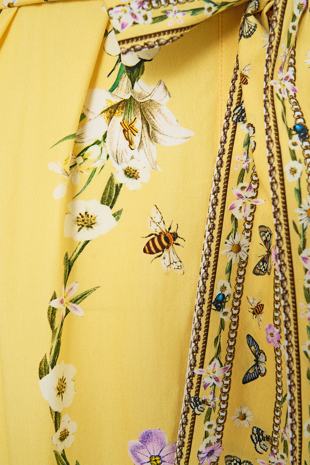 The CAMILLA Tiered Shirt Dress With Short Sleeve in our Daisy Chains print.