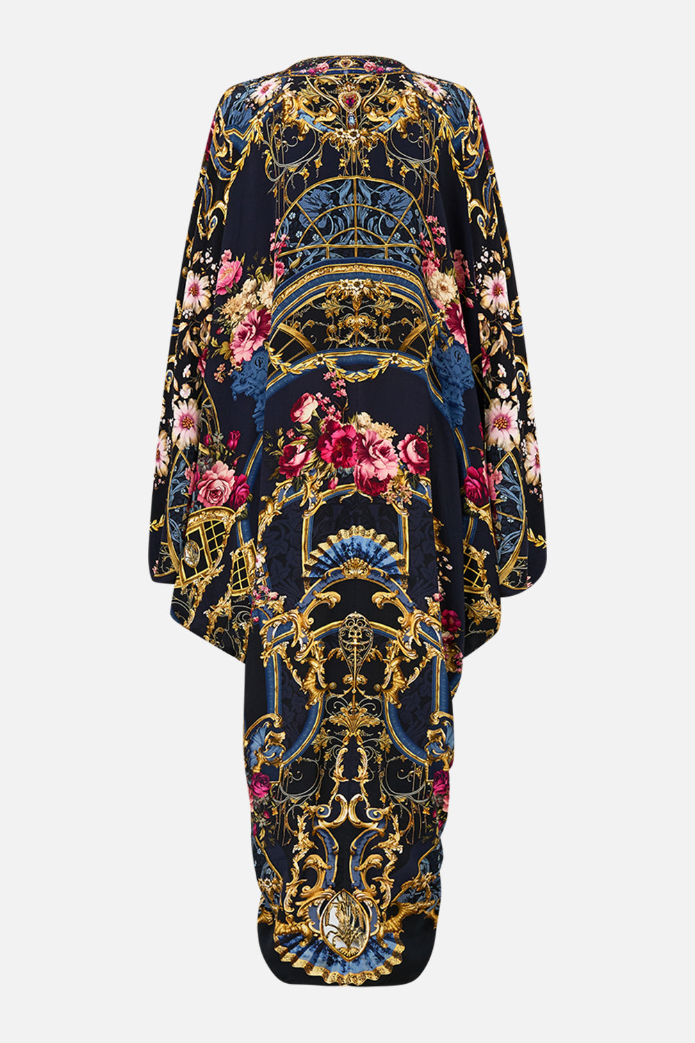 The CAMILLA T SHAPE LONG KAFTAN ORNATE ON A PLATE in our  print.