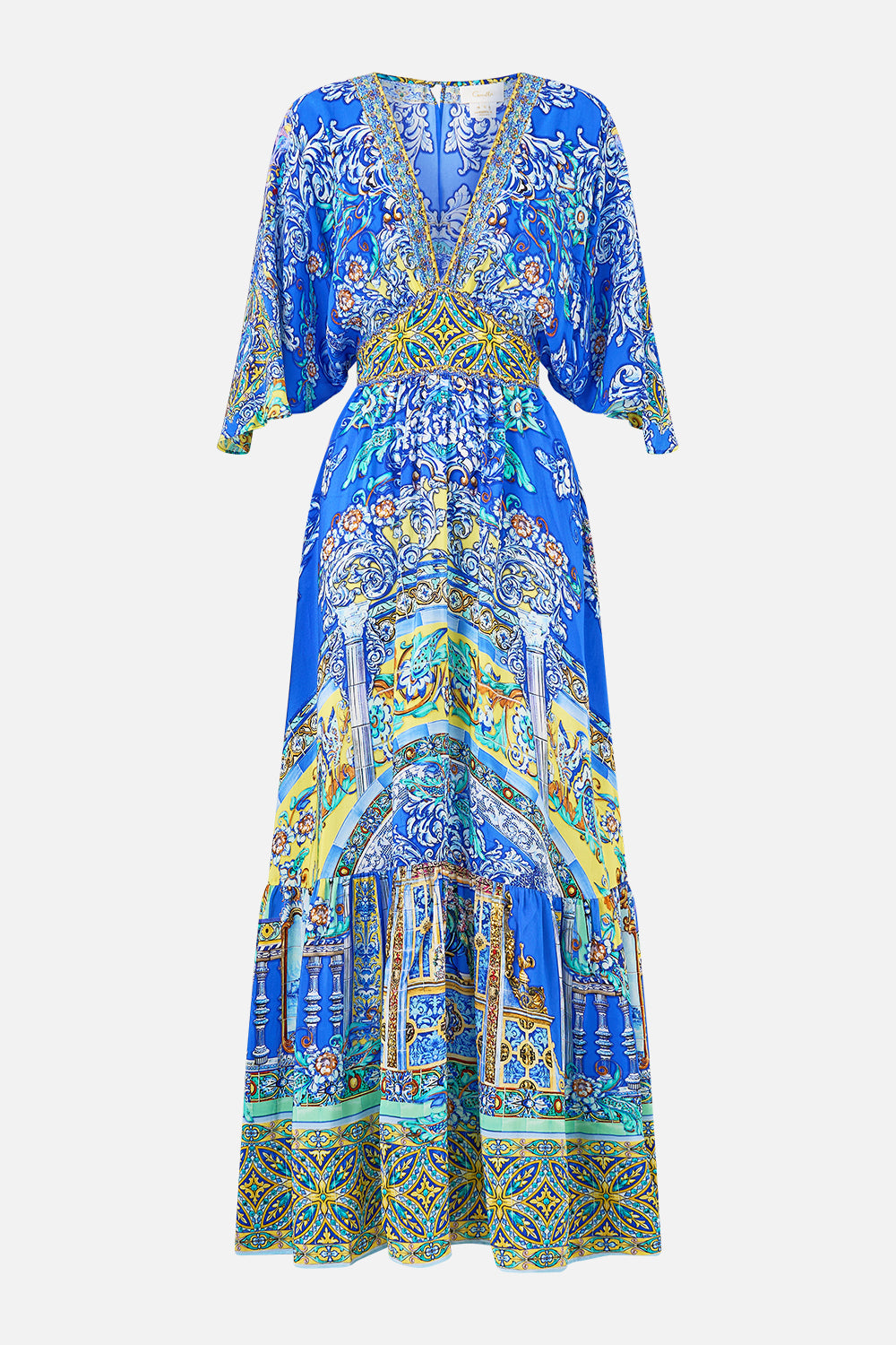 VESTIDO ENTALLADO CON VOLANTE EN EL BAJO BAJO EL SOL ANDALUZ