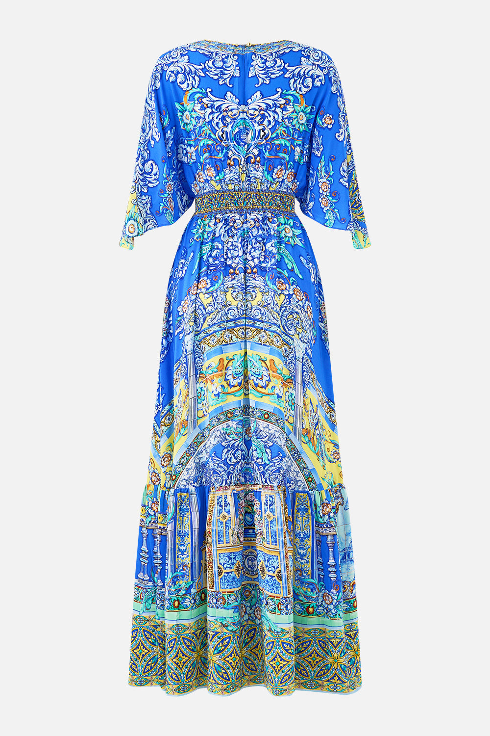 VESTIDO ENTALLADO CON VOLANTE EN EL BAJO BAJO EL SOL ANDALUZ