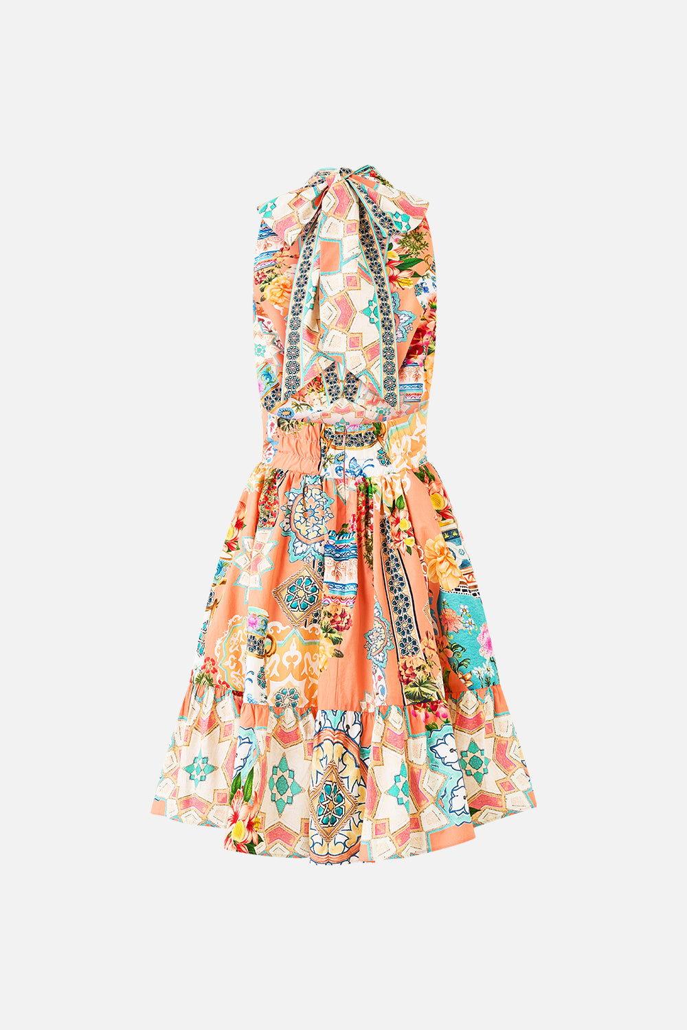 RUFFLE HEM HALTER SHORT DRESS MEET ME IN MALLORCA