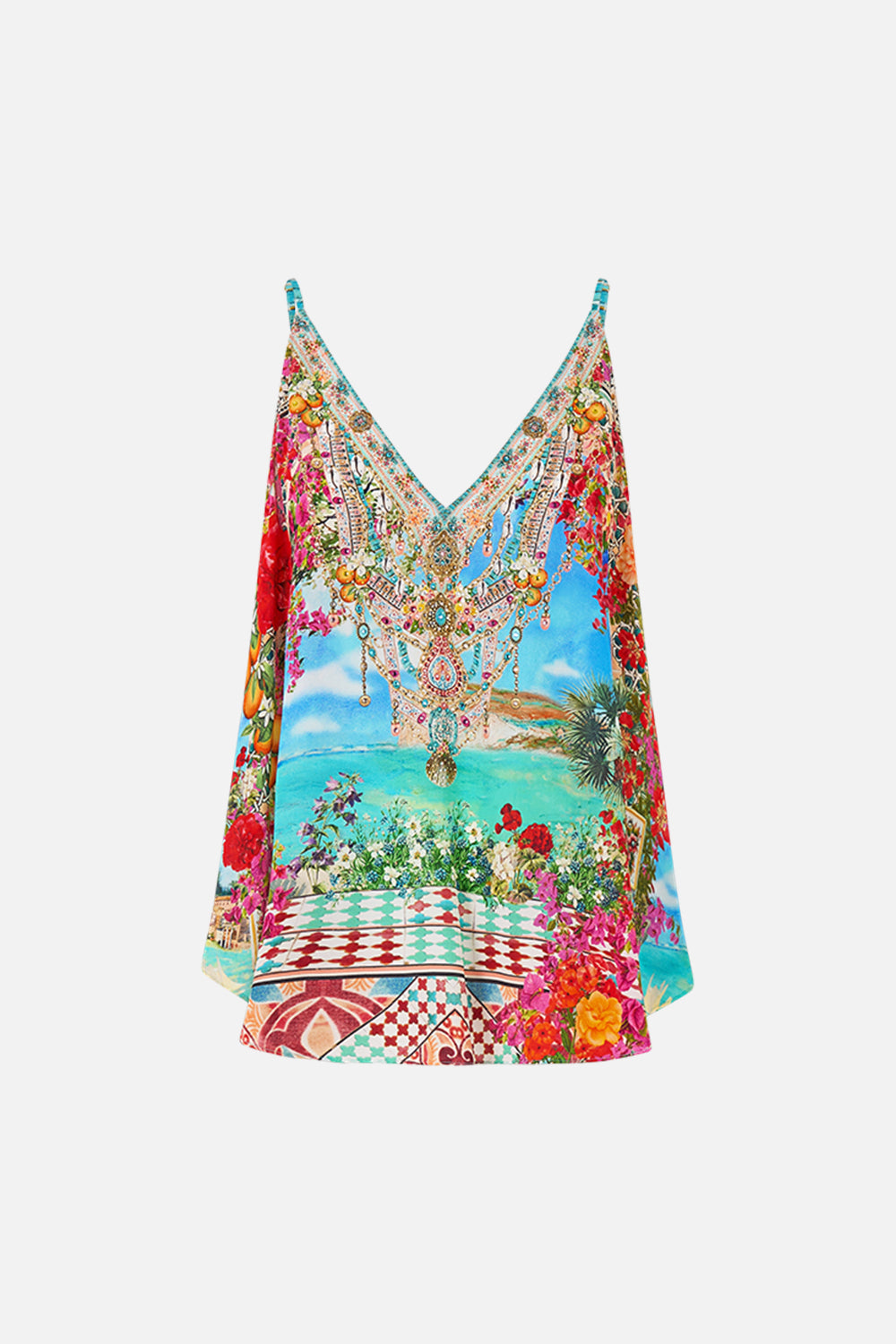 CAMISETA DE TIRANTES CON CUELLO EN V ENCUÉNTRAME EN MALLORCA