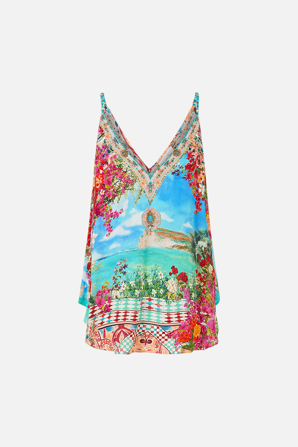 CAMISETA DE TIRANTES CON CUELLO EN V ENCUÉNTRAME EN MALLORCA