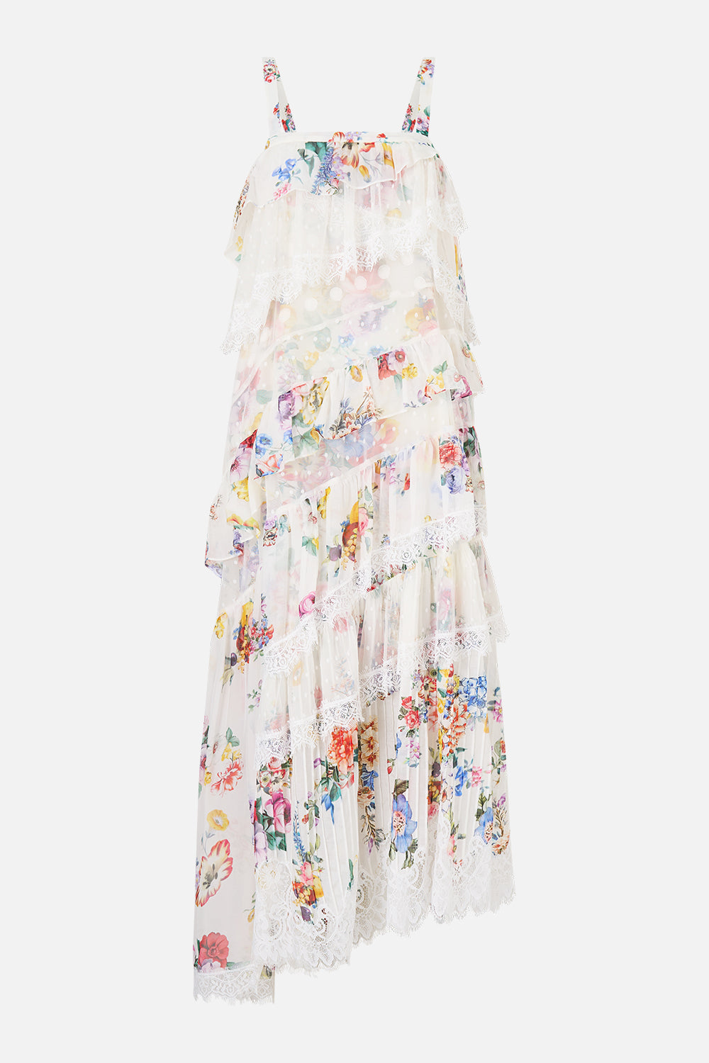 ASYMMETRIC SPLICED LACE DRESS I LEFT MY HEART IN GRANADA