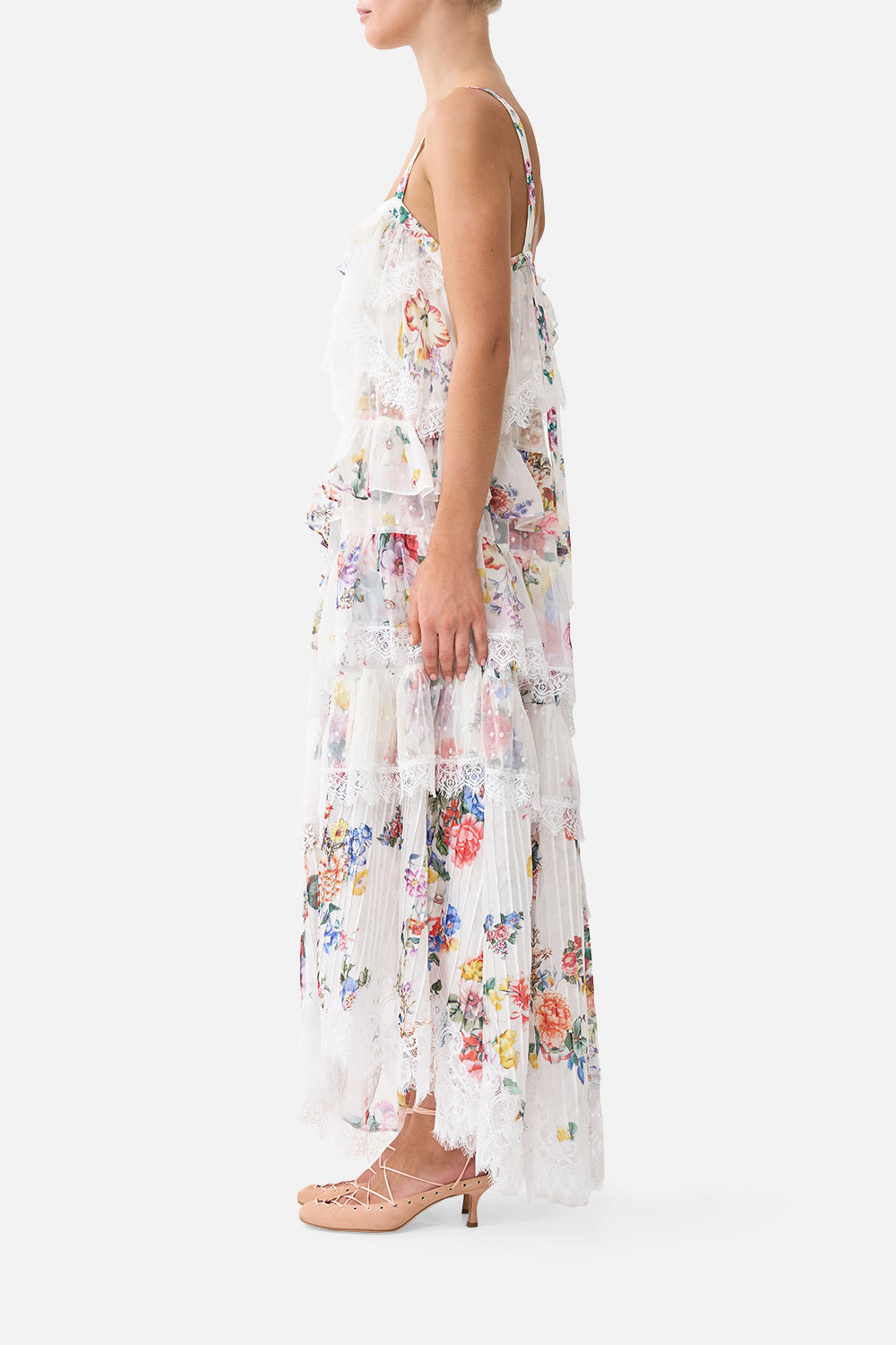 ASYMMETRIC SPLICED LACE DRESS I LEFT MY HEART IN GRANADA