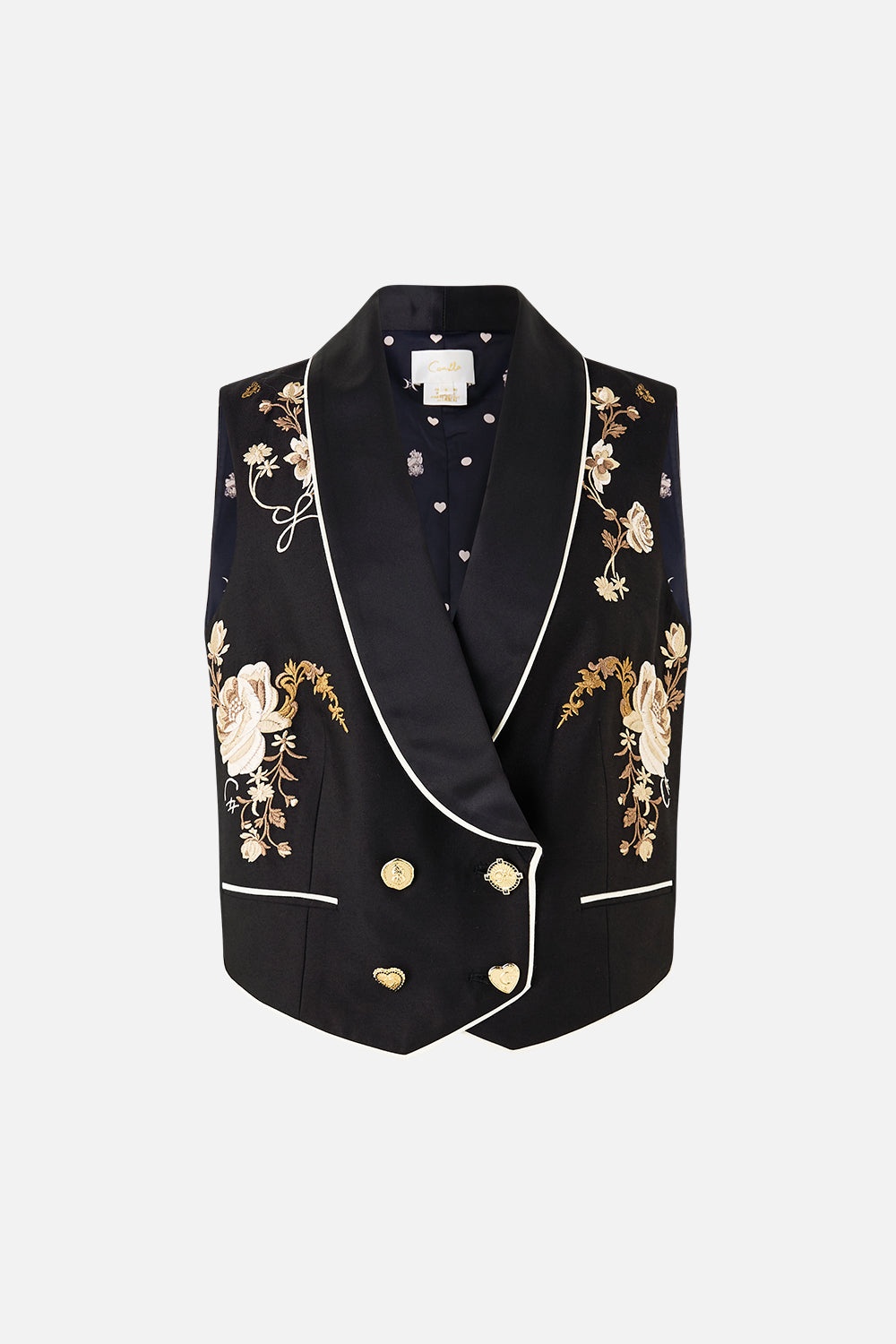 CHALECO CON BOTONES DELANTEROS FLAMENCO FOLCLÓRICO
