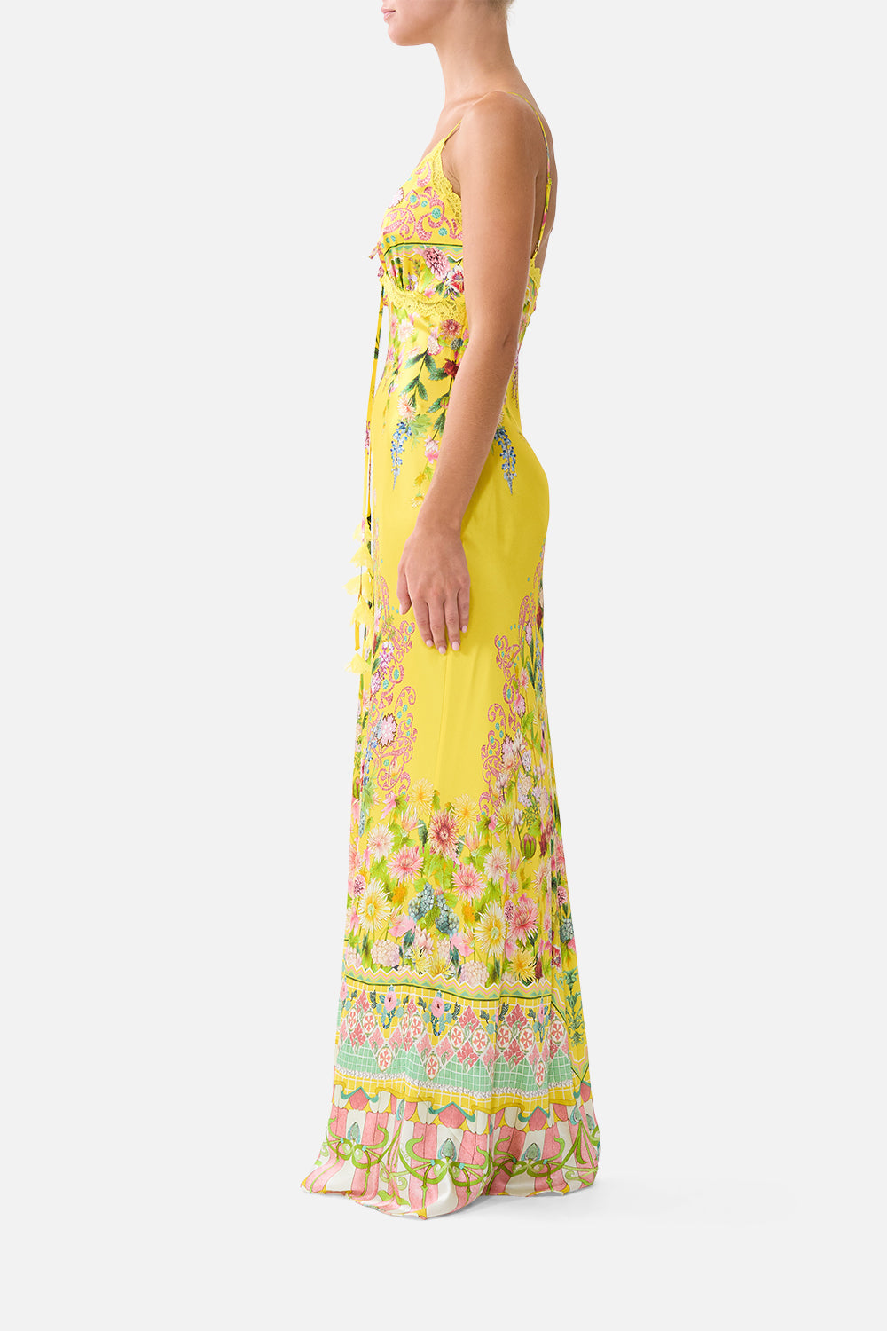 The Lady Limonada Bias Slip Dress With Lace Edge Detail | CAMILLA
