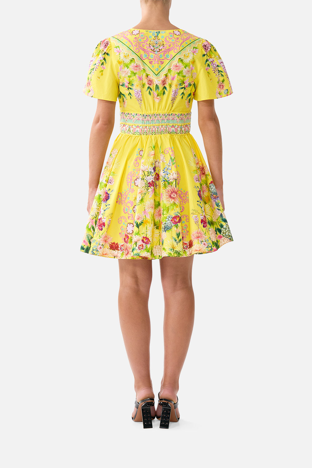 CAMILLA | Deep V Mini Dress with Ties LADY Limonada, XXL YELLOW | LADY LIMONADA