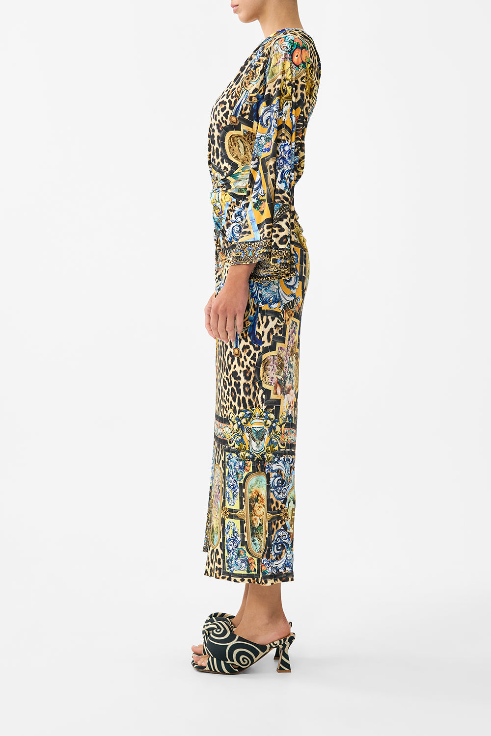 ONE SHOULDER JERSEY DRESS SEVILLIAN STYLE