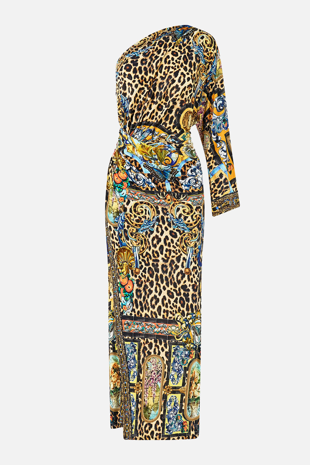 ONE SHOULDER JERSEY DRESS SEVILLIAN STYLE